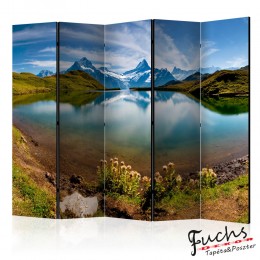 Paraván - Lake with mountain reflection, Switzerland [Room Dividers]