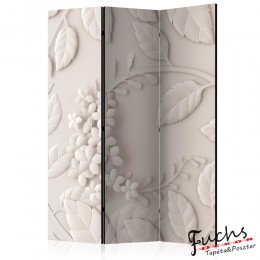 ArtGeist sp. z o o. Paraván - Paper Flowers (Cream) [Room Dividers]