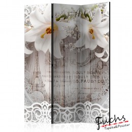 ArtGeist sp. z o o. Paraván - Lilies and Quilted Background [Room Dividers]