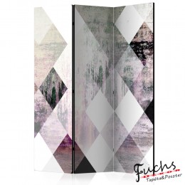 ArtGeist sp. z o o. Paraván - Rhombic Chessboard (Pink) [Room Dividers]