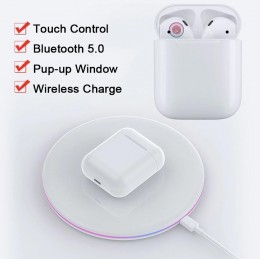 SilverHome Bluetooth fülhallgató M20 5.0 tws fehér, érintésérzékeny