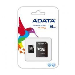 ADATA 8GB microSDHC Class 4 memóriakártya adapterrel (AUSDH8GCL4-RA1)