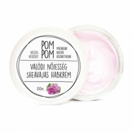 PomPom Valódi nőiesség shea vajas habkrém, 100 ml