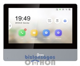 Hikvision DS-KH8350-TE1 IP video-kaputelefon beltéri egység | 7" LCD kijelző | 1024x600 felbontás | 48V PoE