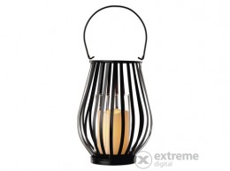 EMOS Home Deco lámpás vibráló gyertyával váza vintage, fekete (11x25cm)