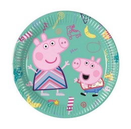 Peppa Malac papírtányér zöld 8 db-os 20cm