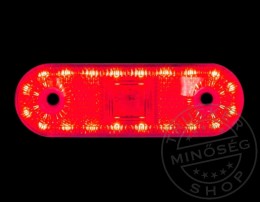 TruckerShop LED helyzetjelző lámpa 12/24V (körbe ledes) piros