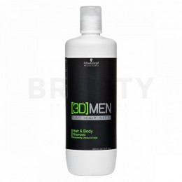 Schwarzkopf Professional 3DMEN Hair & Body Shampoo sampon és tusfürdő 2in1 férfiaknak 1000 ml
