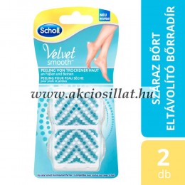 SCHOLL Velvet Smooth Dry Skin bőrradír lábakhoz és talphoz 2db