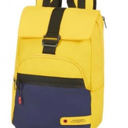 American Tourister CITY AIM laptop hátizsák 14.1" - Blue/Yellow (125114-4582)