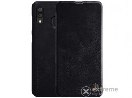 Nillkin QIN álló, bőr hatású tok Samsung Galaxy A30 készülékhez, fekete