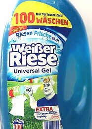 Weisser Riese 5 L Universal Mosógél koncentrátum fehér ruhákhoz.100 mosás (Német termék)