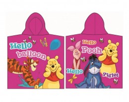 Micimackó Disney poncso törölköző pink