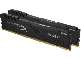 Kingston 2x4GB/2666MHz DDR4 CL16 HyperX FURY Black desktop memóriakészlet (HX426C16FB3K2/8)