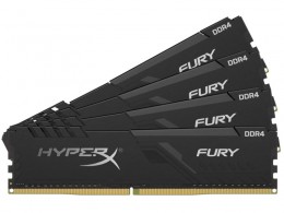 Kingston HYPERX Fury Black DDR4 4x8GB 3466MHZ CL16 desktop memóriakészlet (HX434C16FB3K4/32)