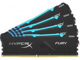 Kingston 4x16GB/2400MHz DDR4 CL15 HyperX FURY RGB desktop memóriakészlet (HX424C15FB3AK4/64)