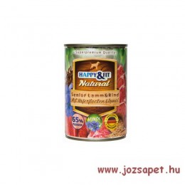 Happy&amp;Fit Happy &amp; Fit Natural Senior Bárány &amp; Marha Zabpehellyel &amp; Lenmagolajjal 400g vagy 800g