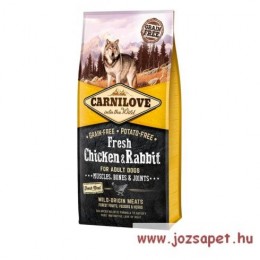 CarniLove Fresh Adult Dog Chicken &amp; Rabbit Muscles, Bones &amp; Joints 1,5kg