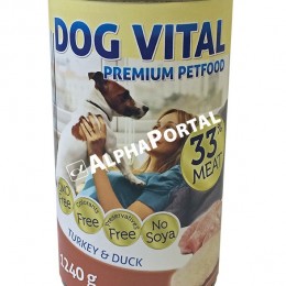 Dog Vital konzerv turkey&amp;duck 1240gr
