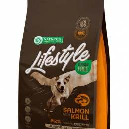 Natures Protection Lifestyle Dog Junior Grain Free Salmon with krill 1,5kg