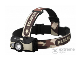 Led Lenser MH8 outdoor tölthető LED fejlámpa 600lm/200m, RGB, 1xLi-ion, terepmintás