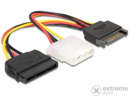 Delock 65235 SATA (apa) – Molex (anya) + SATA (anya), hálózati kábel