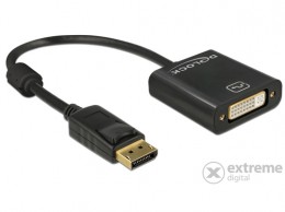 Delock 62601 Displayport adapter 1.2-dugós csatlakozó, fekete