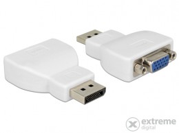 Delock 65568 Displayport adapter-dugós csatlakozó-VGA-csatlakozóhüvely, fehér