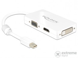 Delock 62630 mini Displayport adapter 1.1-dugós csatlakozó, fehér