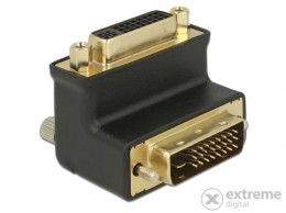 Delock 65866 adapter DVI 24+1 dugó-DVI 24+5 90 fokban ívelt hüvely