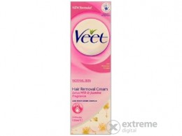 VEET Silk & Fresh szőrtelenítő krém normál bőrre lótusztej és jázmin illattal (100 ml)