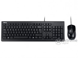 Asus Desktop U2000 vezetékes billentyűzet + egér, fekete