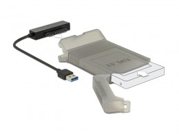 Delock Converter USB 3.0 Type-A male > SATA 6 Gb/s 22 pin with 2.5″ védőburkolattal (62742)