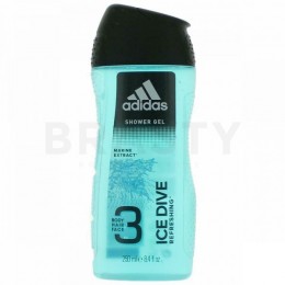 ADIDAS Ice Dive tusfürdő férfiaknak sampon és tusfürdő 2in1 férfiaknak 250 ml