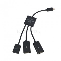 3 Portos Mikro USB OTG Adapter - OTG-hub