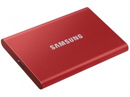 Samsung Portable SSD USB3.2 500GB, T7, Piros (MU-PC500R/WW)