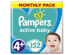 PAMPERS Active Baby pelenka Monthly Box, 4+-os méret, 152 db