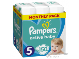 PAMPERS Active Baby pelenka Monthly Box, 5-ös méret, 150 db