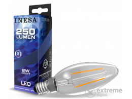 INESA LED filament gyertya izzó E14, 2W, 250lm, 2700K, 6db (60619)