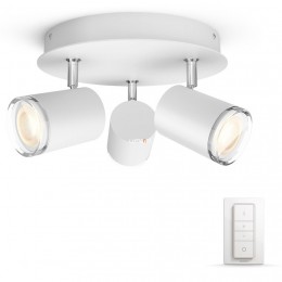 Philips Hue 34181/31/P6 Adore Bluetooth Hue Adore IP44 mennyezeti spot lámpa 3xGU10 + 5,5W GU10 Hue White Ambiance