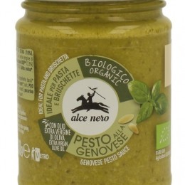 BIO genovai bazsalikomszósz (pesto) 130g Alce Nero