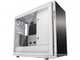 FRACTAL DESIGN Define R6 USB-C TG ablakos táp nélküli E-ATX számítógépház, fehér
