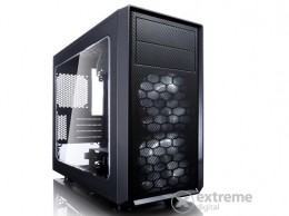 FRACTAL DESIGN Focus Mini G ablakos táp nélküli mATX számítógépház, fekete