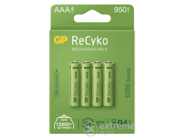 GP ReCyko NiMH tölthető akkumulátor, HR03 (AAA) 1000mAh, 4db, (B21114)