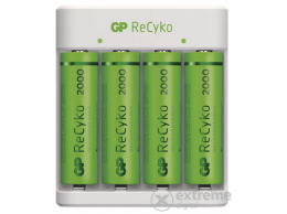 GP ReCyko Eco E411 akkumulátortöltő + ReCyko (B51414) AA 2000mAh, 4db