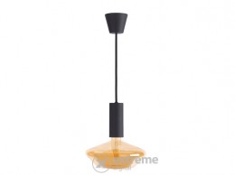 INESA LED dekor üveg lámpa E27 4,5W 470lm 2000K + lámpa függeszték kompakt fekete 1460mm