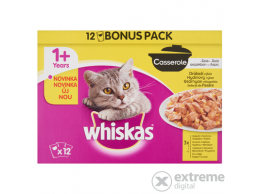 Whiskas Casserole nedves macskaeledel, szárnyas,12x85 g