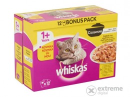 Whiskas Casserole alutasakos macskaeledel, szárnyas, 48x85 g