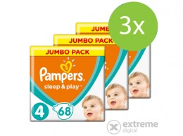 PAMPERS Sleep&Play Maxi pelenka, 4-es méret, 3x68 db