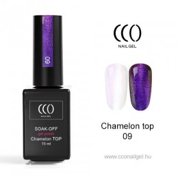 CCO Chameleon 09 fényzselé Top Coat Gél lakk 15 ml